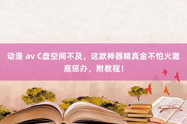 动漫 av C盘空间不及，这款神器精真金不怕火澈底惩办，附教程！