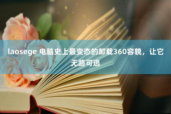 laosege 电脑史上最变态的卸载360容貌，让它无路可逃