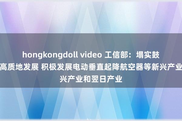 hongkongdoll video 工信部：塌实鼓吹低空产业高质地发展 积极发展电动垂直起降航空器等新兴产业和翌日产业