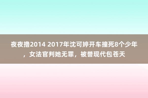 夜夜撸2014 2017年沈可婷开车撞死8个少年，女法官判她无罪，被誉现代包苍天