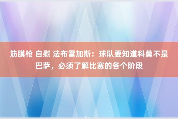 筋膜枪 自慰 法布雷加斯：球队要知道科莫不是巴萨，必须了解比赛的各个阶段