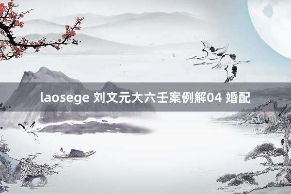 laosege 刘文元大六壬案例解04 婚配