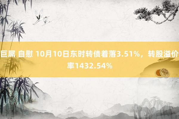 巨屌 自慰 10月10日东时转债着落3.51%，转股溢价率1432.54%