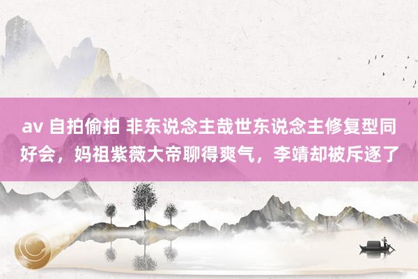 av 自拍偷拍 非东说念主哉世东说念主修复型同好会，妈祖紫薇大帝聊得爽气，李靖却被斥逐了