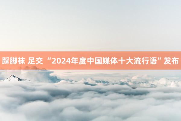 踩脚袜 足交 “2024年度中国媒体十大流行语”发布