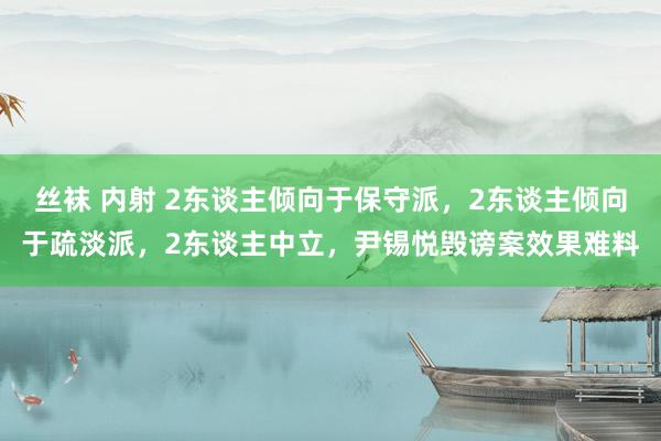 丝袜 内射 2东谈主倾向于保守派，2东谈主倾向于疏淡派，2东谈主中立，尹锡悦毁谤案效果难料