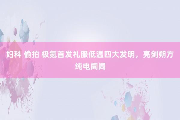 妇科 偷拍 极氪首发礼服低温四大发明，亮剑朔方纯电阛阓