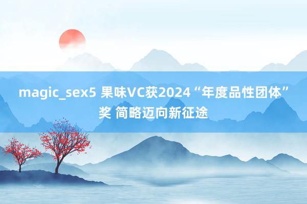 magic_sex5 果味VC获2024“年度品性团体”奖 简略迈向新征途